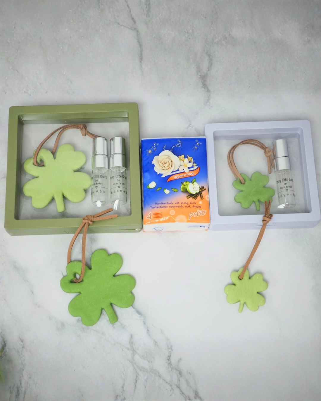 ✿ 四葉草擴香石 ♡ 2支迷你香水 ✿