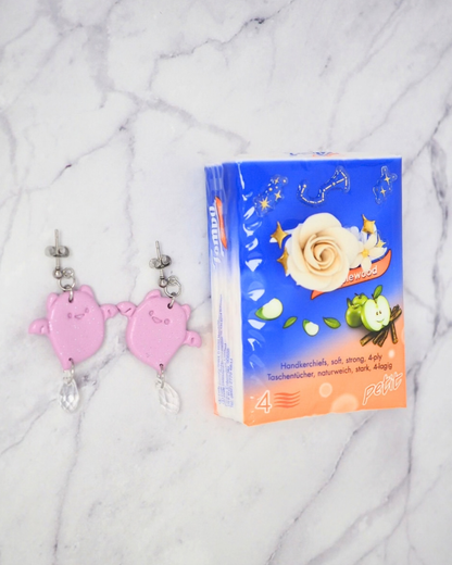 ♡ 耳環ꔚ粉紫蝙蝠小鬼 ♡ SLCE024