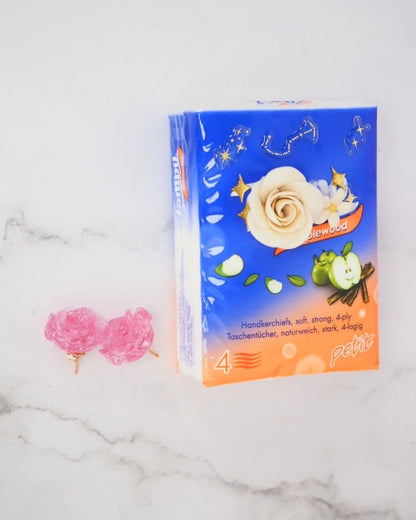 ♡ 耳環ꔚ閃閃粉紅玫瑰 ♡ SLCE023