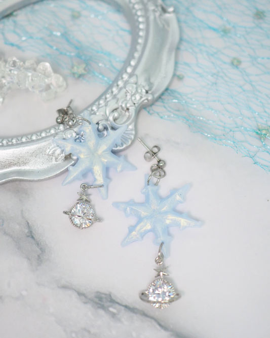 ♡ 耳環ꔚ雪花星球♡