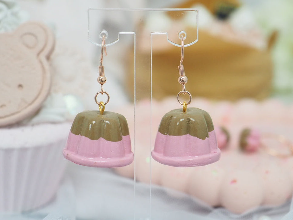 ♡ 耳環ꔚ草莓布丁 ♡